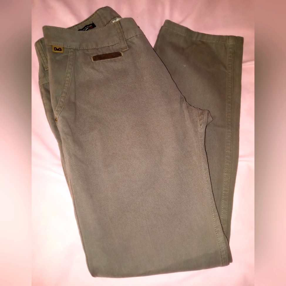 D & G Mens Khaki Rare Straight Leg Pants